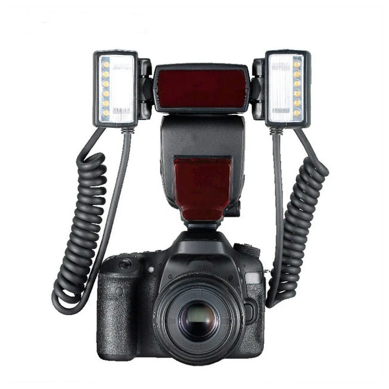 Yongnuo YN24EX YN-24EX E ttl Твин Lite Макросъемка Speedlite для камер Canon с двойной 2 шт головкой+ 4 шт переходных кольца
