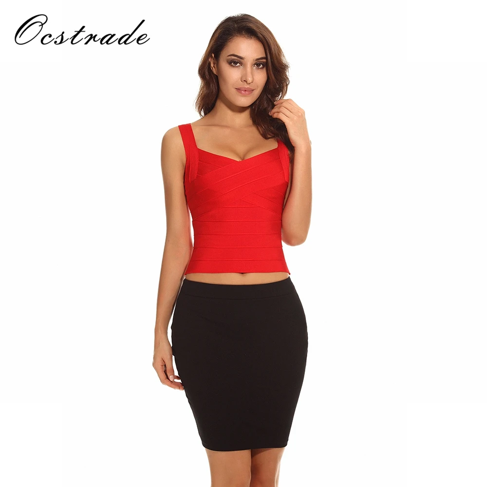 Ocstrade бесплатная доставка бандажный Топ для женщин новинка 2017 сексуальный модный