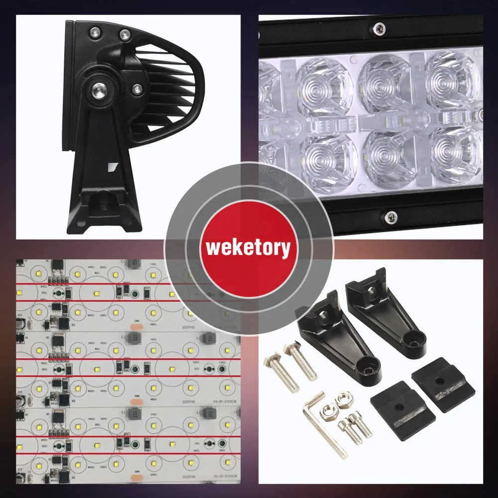 Weketory 7D 20 светодиодный DRL 42 дюйма 400W рабочий светильник Бар Для Трактор