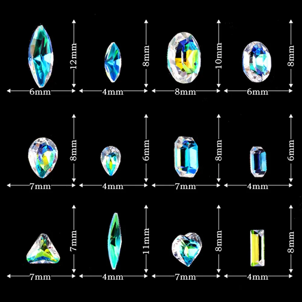 Стразы Anmas Rucci для дизайна ногтей своими руками блестящие стразы 3D украшение