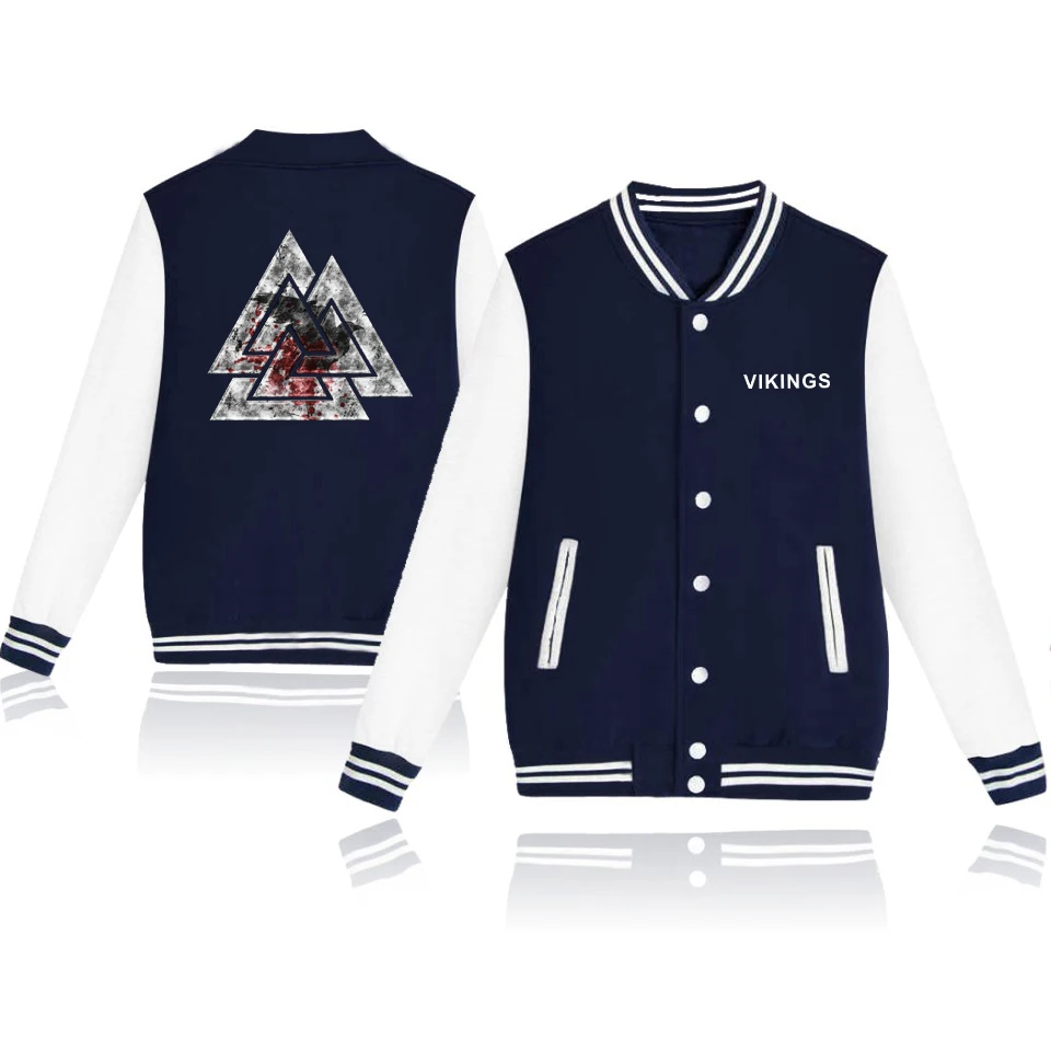 Harajuku VIKINGS Мужские Бейсбольные куртки Kpop забавные мужские/женские Уличная Homme