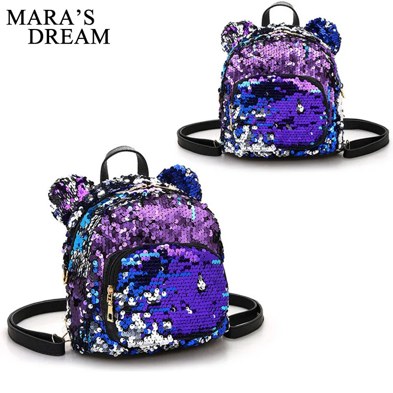 Mara's Dream Shining женские рюкзаки с блестками медвежьими ушками для девочек