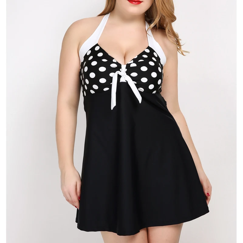 Новинка 2017 цельное купальное платье купальный костюм для полных женщин