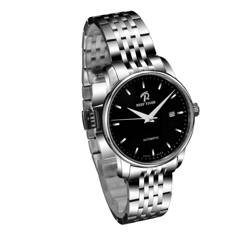Reef Tiger/RT деловое украшение часы с фирменным логотипом автоматические стальные