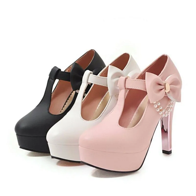 FITWEE/Брендовые женские туфли лодочки однотонные из искусственной кожи на высоком