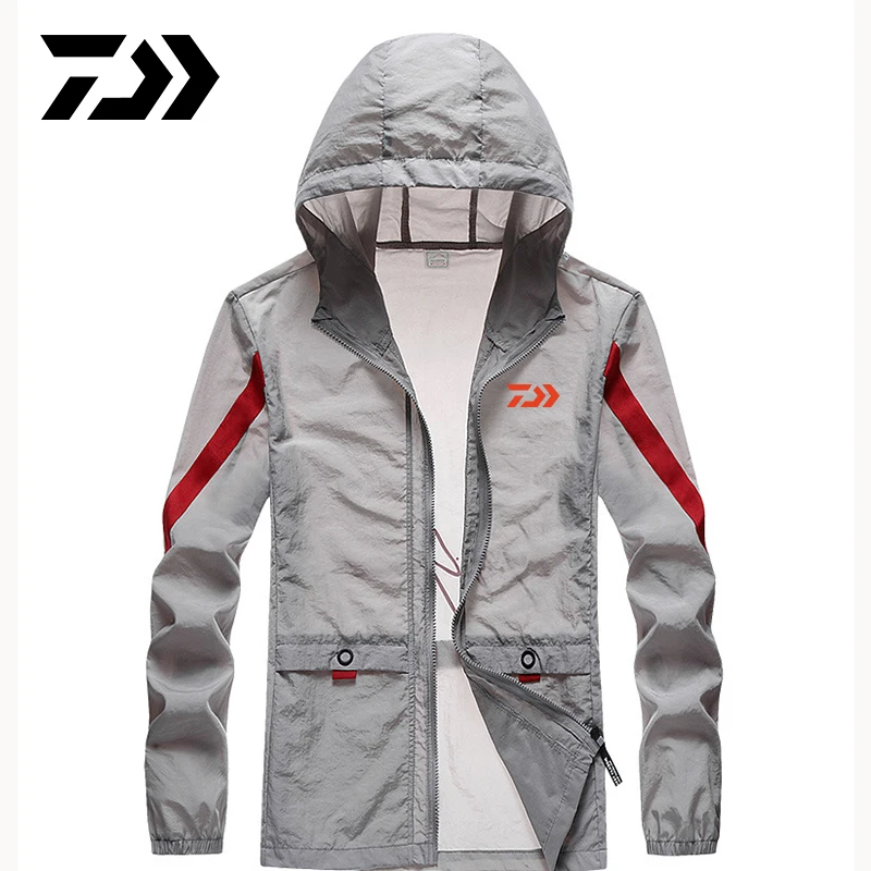 

DAIWA Outdoor Men and Women Jacket Couple Windbreaker Reflective Fishing Clothes Hiking Camping Clothing Fishing Anti-UV Hoodies
