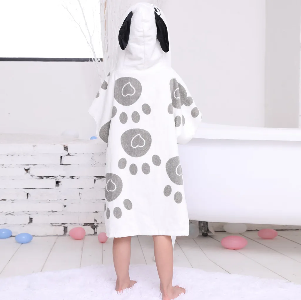 Infant baby poncho towel hooded beach towels for kid Bathrobe Pajamas Cartoon Animals baby hooded bath towel Child baby bath set