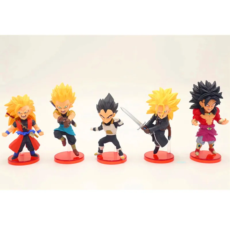 5 шт./компл. одна штука WCF роль коллекции Broli Vegeta Son Gohan ПВХ фигурка Коллекционная