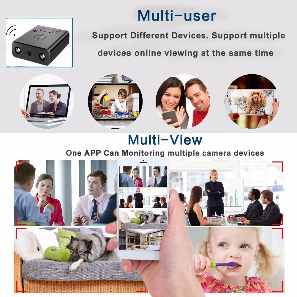 Новейшая HD1080P мини Wifi камера инфракрасного ночного видения камера наблюдения IP/камера AP Обнаружение движения Поддержка hiddden TF карта