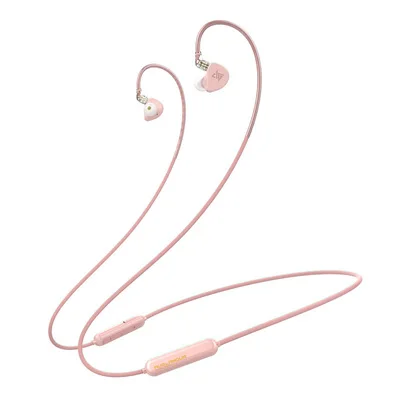 AUGLAMOUR F300BT Bluetooth Динамический HiFi музыкальный монитор Спортивные Беспроводные наушники-вкладыши - Цвет: Розовый