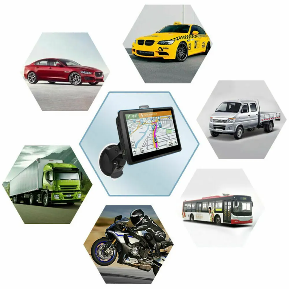 Портативный GPS навигатор для автомобиля 3D карта обзора 5 дюймов навигация прочный