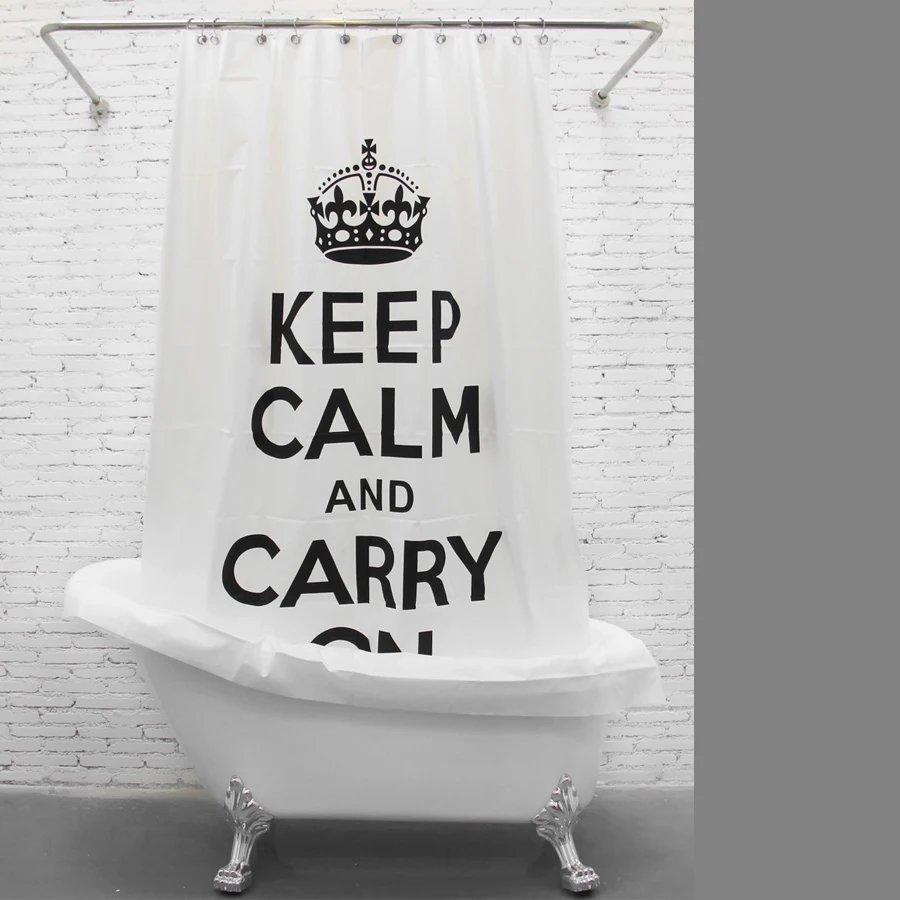 Модная занавеска для душа сохраняет спокойствие и переносит душ ванной