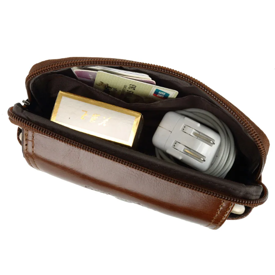 High Quality Men Cowhide Genuine Leather Cell/Mobile Phone Cover Case skin Hip Belt Hook Bum Purse Fanny Pack Waist Bag Pouch | Багаж и