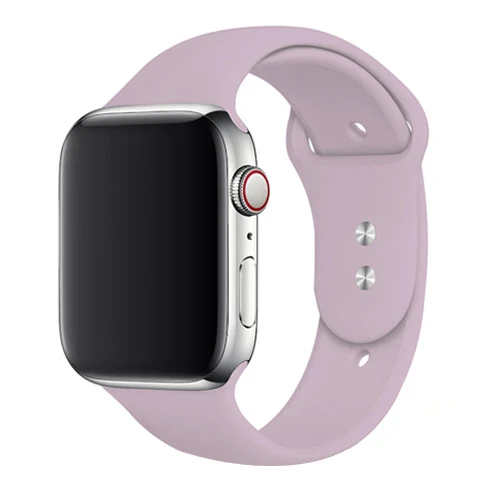 16-Light purple Силиконовый ремешок для спортивных часов для apple watch, ремешок 42 мм, 38 мм, версия apple watch 5/4/3/2/1 браслет для iwatch 44 мм 40 мм резиновый ремешок для часов ремень - Цвет ремешка: 16-Light purple