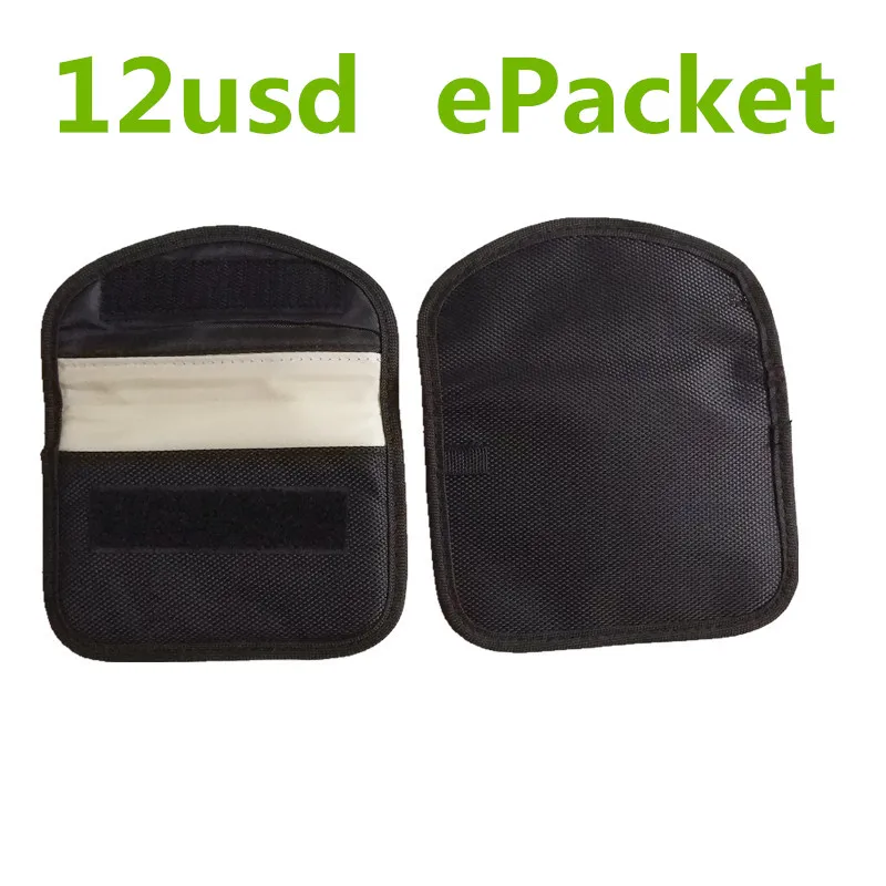 Black 12usd Автомобильный ключ сигнальный Щит сумка, RFID Блокировка сигнала блокировщик помех карман, напрямую с фабрики, логотип может быть напечатан, гарантия качества - Цвет: Black