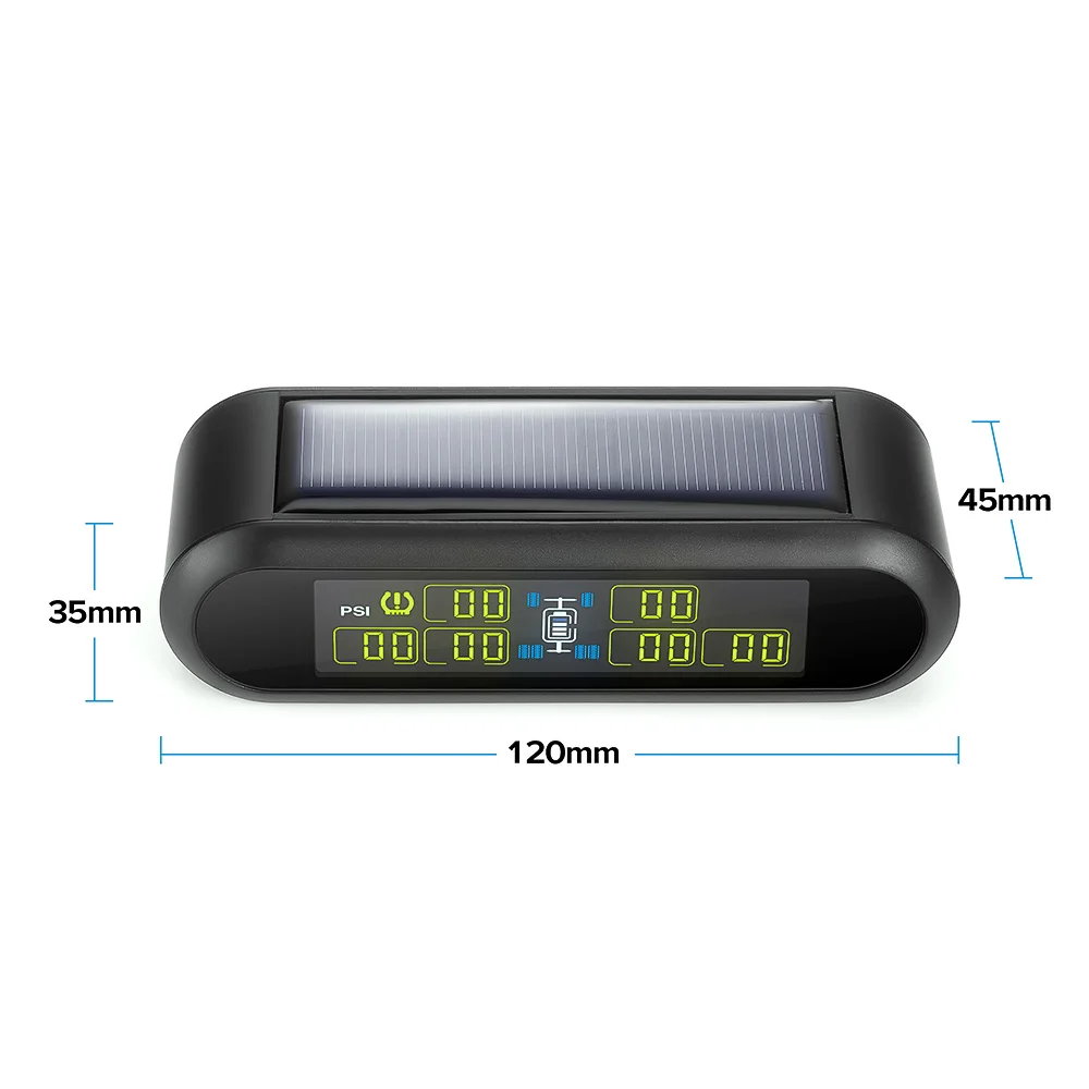 TPMS T650 Солнечная энергия USB TPMS беспроводная система контроля давления в шинах с 6 внешними внутренними датчиками s датчик давления в шинах