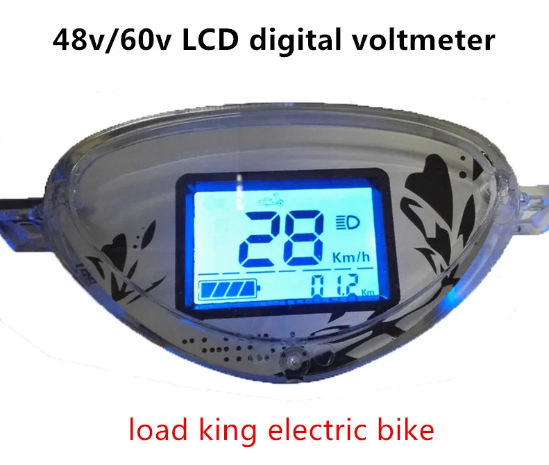 Цифровой вольтметр электрический велосипедный с ЖК дисплеем 48 В/60 в/72 в BLW