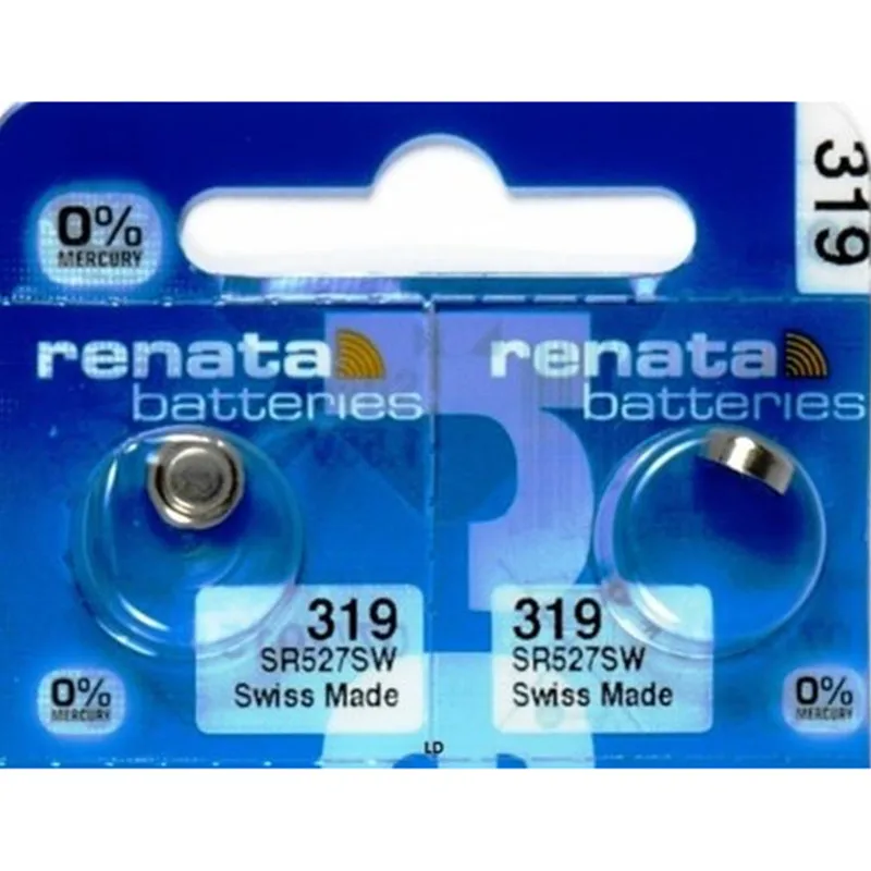2 шт. розничная продажа новинка Renata долговечная батарейка для часов 319 SR527SW SR527 V319