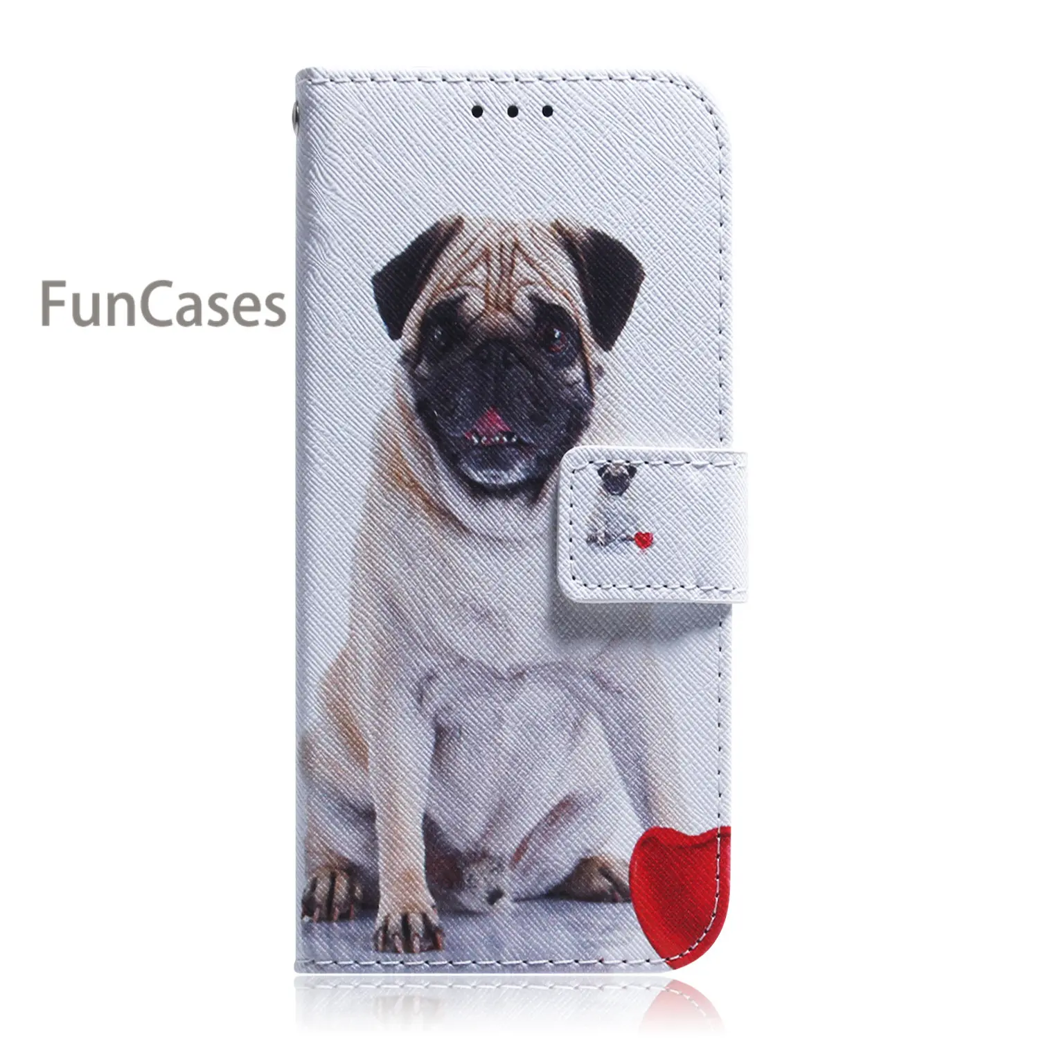 Чехол книжка из искусственной кожи с изображением собаки для телефона hoesje huawei Enjoy
