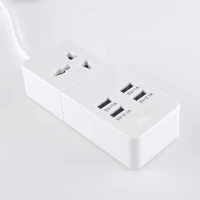 fast charging 4 ports wall socket universal usb power strip portable charger travel adapter extension cord cable euuk plug