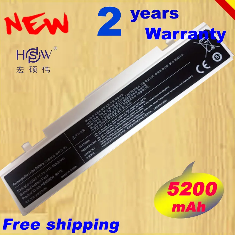 HSW 6 ячеек белый Аккумулятор для ноутбука AA PB9NS6B PB9NC6B Samsung R418 R420 NP300E|Аккумуляторы