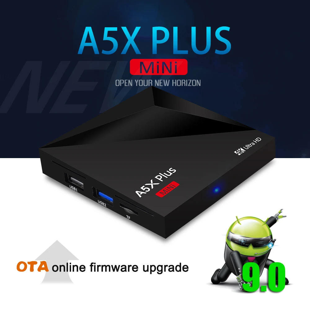Ilebygo A5X плюс Android 9 0 ТВ Box 4 K мини Smart Декодер каналов кабельного телевидения 2 GB 16 RK3328