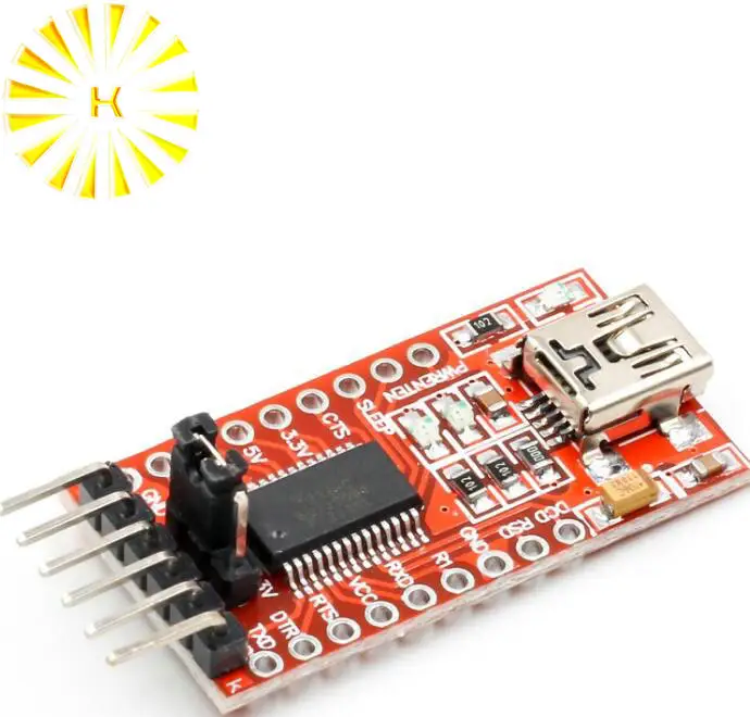 Последовательный модуль адаптера FT232RL FTDI USB 3 В 5 к TTL для мини разъема