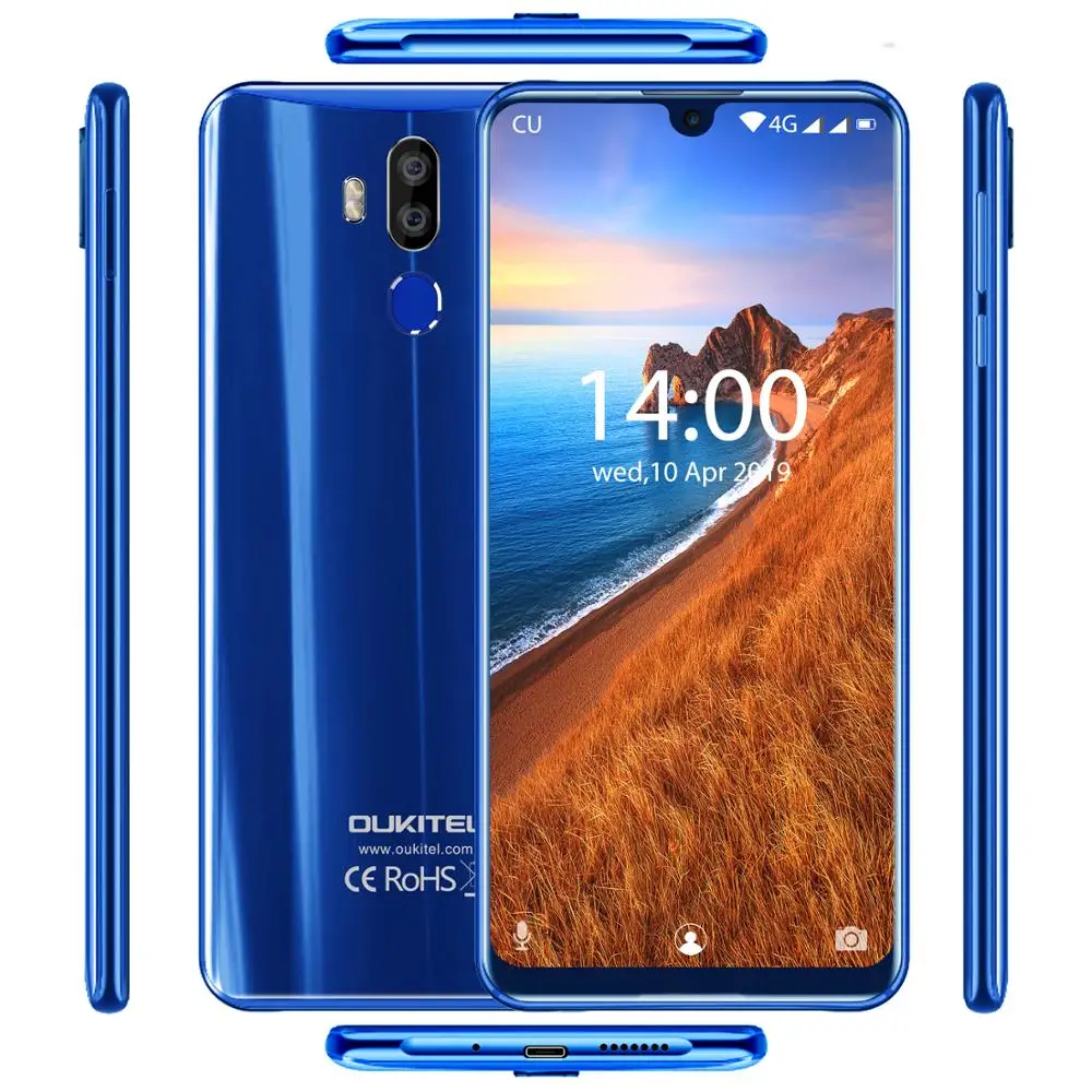 OUKITEL K9 водонепроницаемый 7 12 "FHD + 4 Гб 64 16MP 2MP/8MP 1080*2244 мобильный телефон Face ID