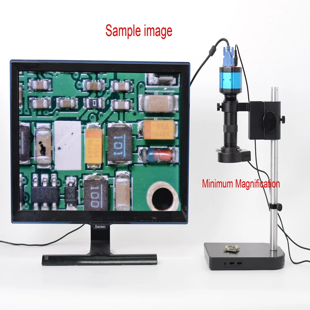 2.0MP VGA 100X HD цифровой микроскоп промышленности Камера Лупа AV TV видео Выход малая