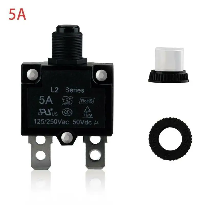 L2 series 5A 30AMP AC 125/250V сбрасываемая Кнопка Термовыключатель монтажная