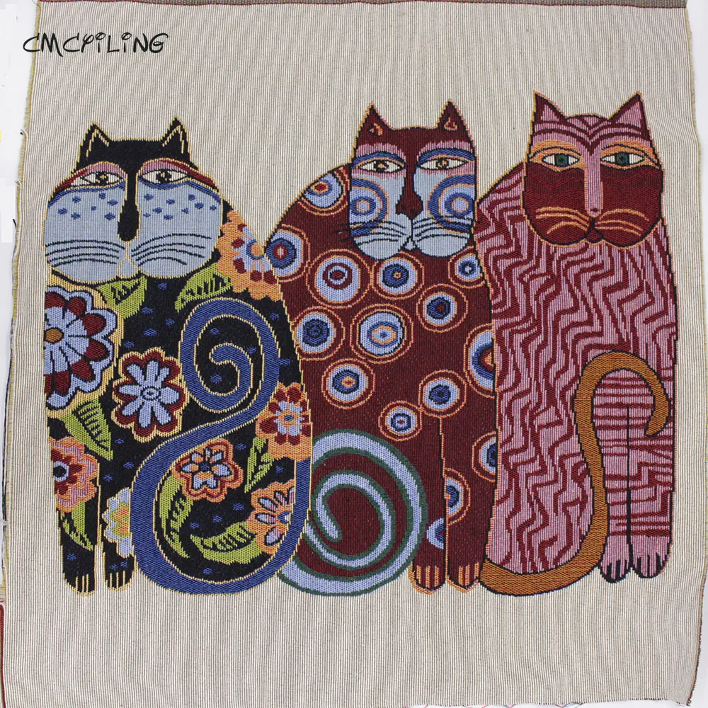 Счастливый Кот жаккардовая ткань сделай сам ручная работа лоскутное шитье