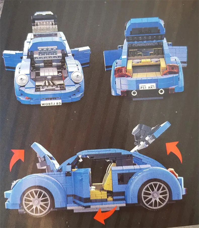 Строительные блоки модель автомобиля 944 шт. кирпич Brinquedos мальчик Подарки