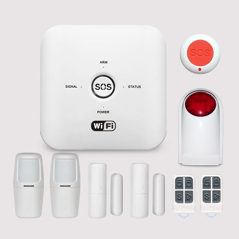 Лаванда Tuya Smart Wifi+ GSM Беспроводная умная домашняя система охранной сигнализации совместима с Alexa - Цвет: Лаванда