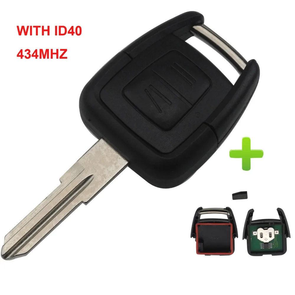 Jingyuqin 2 кнопки дистанционного брелока ID40 чип для Vauxhall Opel Astra Vectra Zafira ASK 433,92 МГц Uncut HU43/HU100/YM28/HU46 Blad