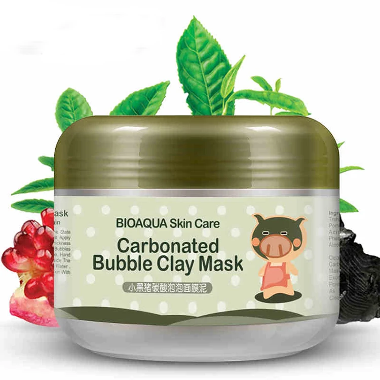 BIOAQUA Carbonated Bubble Clay Face Mask Nutrition Repair Cream Hydrating and Moisturizing Skin Care Whitening Facial | Красота и