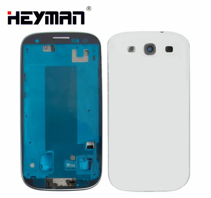 Корпус для samsung I9300 Galaxy S3 средняя передняя рамка Корпус задний корпус рамка держатель рамка задняя крышка батарейный чехол Дверь