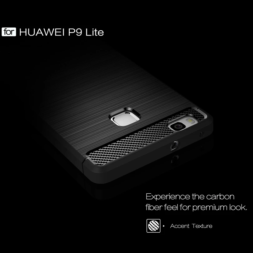 Для Huawei P9 Lite 5 2 &quotчехол из углеродного волокна тонкий прочный защитный