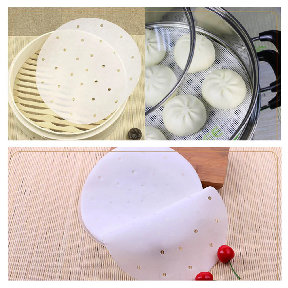 50/100 шт воздушные фритюрницы вкладыши бамбуковые пароварки круглые