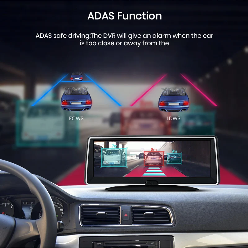 AWESAFE 4G Автомобильный видеорегистратор ADAS Android с gps навигацией Full HD 1080P двойной