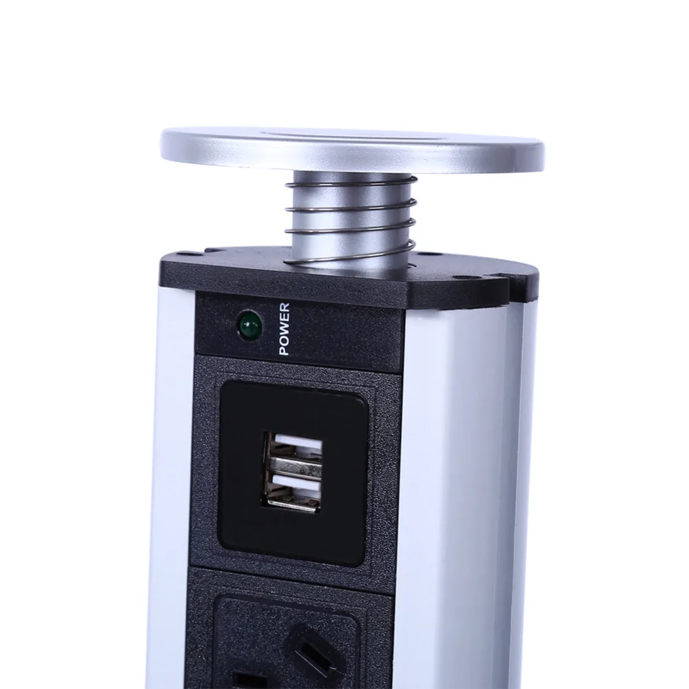 USB розетка выдвижная для дома кухни офиса столешницы розетки TP с 4 питанием