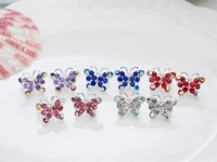 12 pcs butterfly crystal hair decoration buckle clip swirl spiral twist hairpins