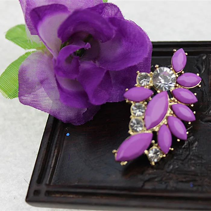 Женские серьги в виде цветка вечерние фиолетового цвета для помолвки бесплатная