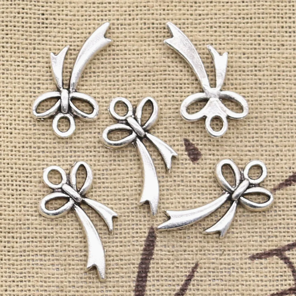 

30pcs Charms Bow Bowknot 20x11mm Antique Tibetan Silver Color Pendant Findings Accessories DIY Vintage Choker Handmade Jewelry