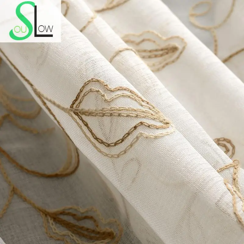 Занавески Slow Soul в виде тыквы с цветочной вышивкой занавески для гостиной тюля