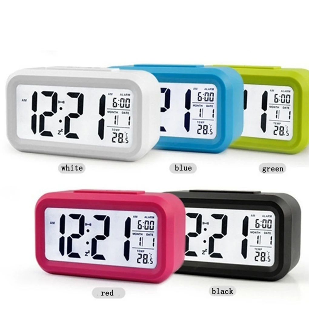 Электрические настольные часы электронный будильник цифровой большой светодиодный экран настольные часы время передачи данных Календарь настольные часы