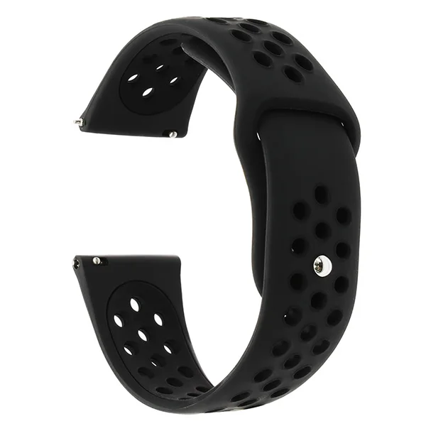 Black Black Двойная цветная силиконовая резина Ремешок для часов 20 мм 22 мм для Garmin Vivoactive3 vivomolove Fenix Chronos ремешок для часов с быстросъемным ремешком - Цвет ремешка: Black Black