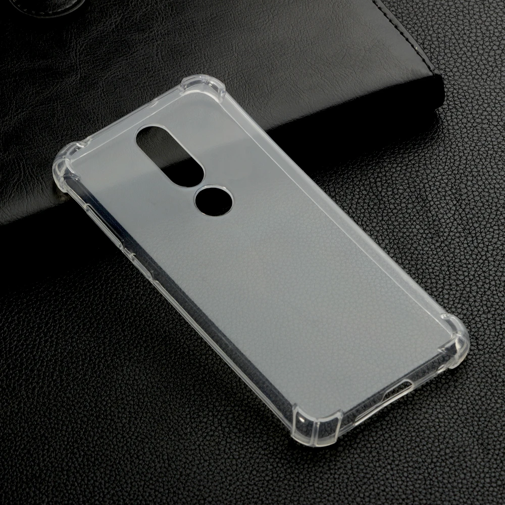 Для Nokia 6 1 Plus чехол TPU Силиконовый противоударный Прозрачный для телефона задняя