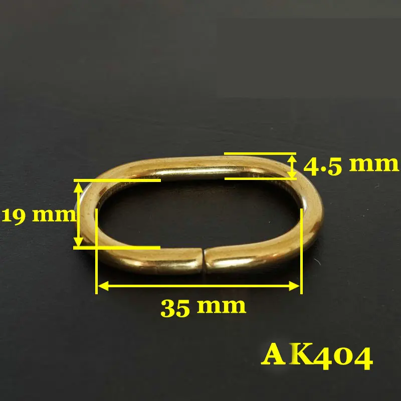 HQ 20 шт./лот овальное твердое латунное кольцо 16-42 мм ID соединение обувь сумки