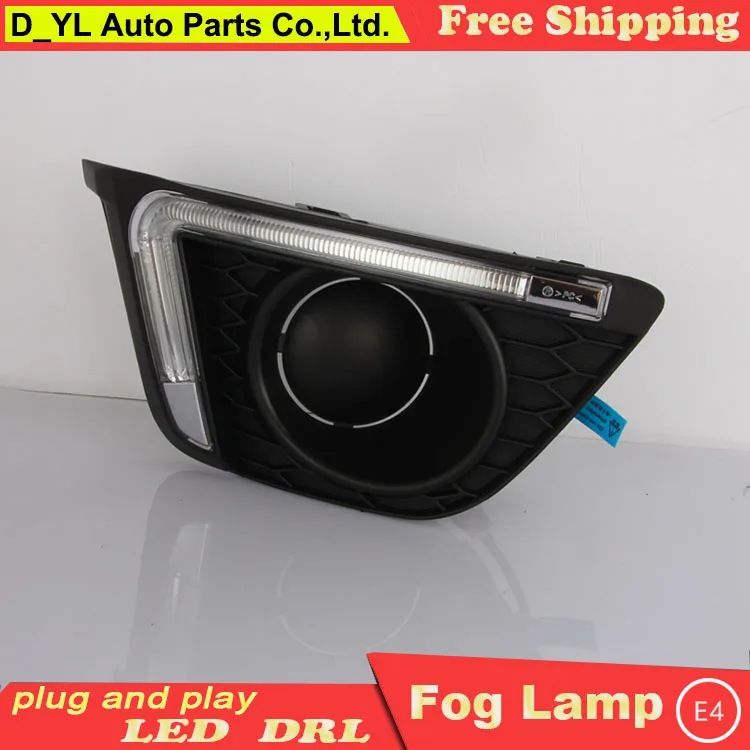 Дневные ходовые огни для стайлинга автомобиля Honda Fit LED DRL 2014-2016 противотуманные