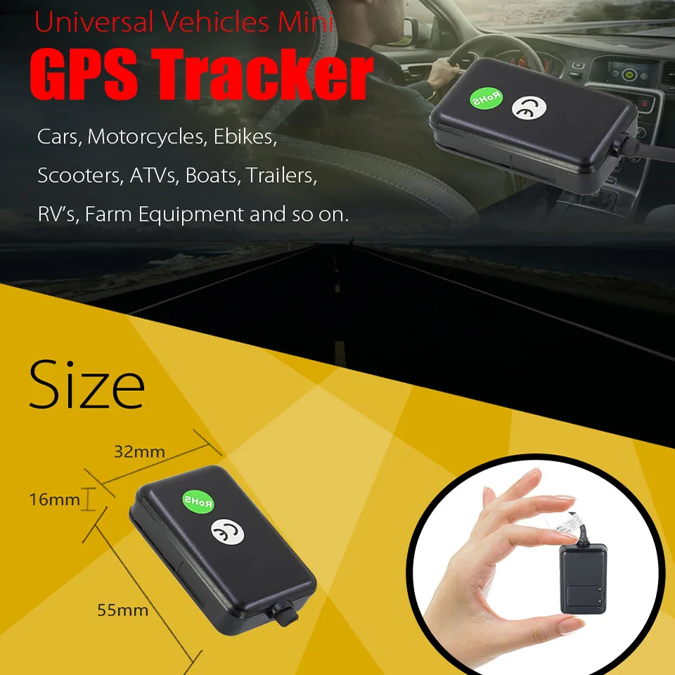 Супер Мини Автомобильный GPS трекер T0026 12-80 в для автомобиля велосипеда мотоцикла